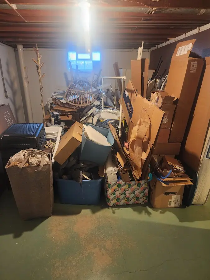 Roll-off dumpster container at job site for 4 Yard Dumpster Rental in Snyderville